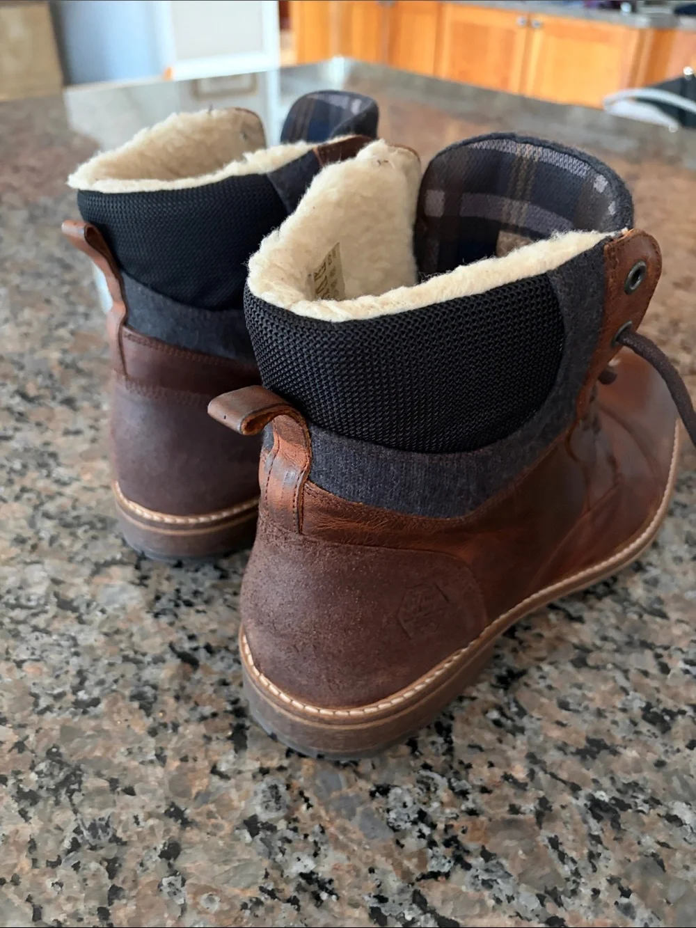 Bull boxer Leather Cap Toe Lace up Men's Brown Boots Size 13 Like New